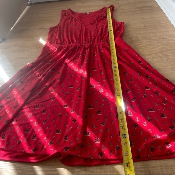 Anthropologie Leifnotes Skipper Anchor Novelty Print Ships Dress - Picture 11 of 12